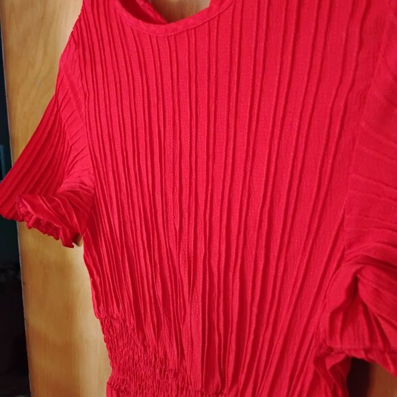 Red Ruffle Dress - Picture 3 of 3